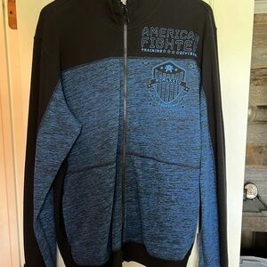 American Fighter Men's Zip Up reversible  in Blue and Black
